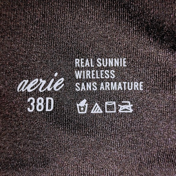 EUC Aerie Lace Smooth Real Sunnie Wireless Push Up Bra Expresso Kiss Size 38D - Picture 8 of 11